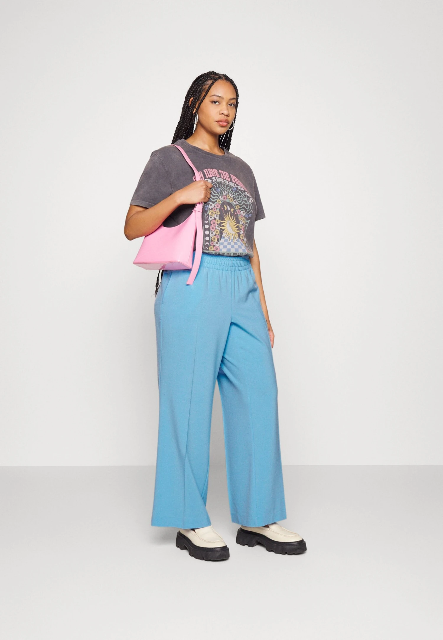 Vero Moda Curve Vmsadiasui Wide Solid Pant- Broek - Little Boy Blue 2 Vero Moda Curve Vmsadiasui Wide Solid Pant- Broek - Little Boy Blue - Afbeelding 2