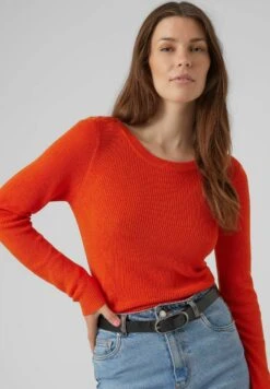 Vero Moda Trui - Tangerine Tango -Vero Moda 03718e01ecd0490aaf34b2c6db0e3a16