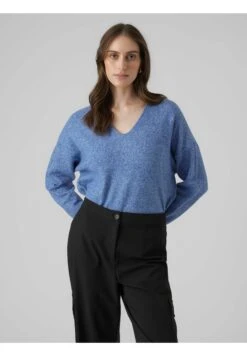 Vero Moda Vmdoffy Ls V-Neck Ga Boo - Trui - Beaucoup Blue