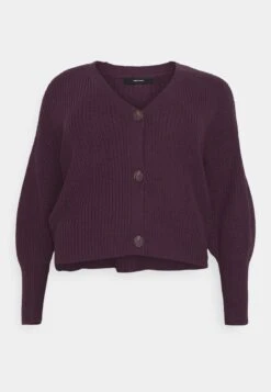 Vero Moda Curve Vmlea V-Neck Cuff Cardigan - Vest - Winetasting -Vero Moda 0a15748d5498415f9bfa88e2946d2d89