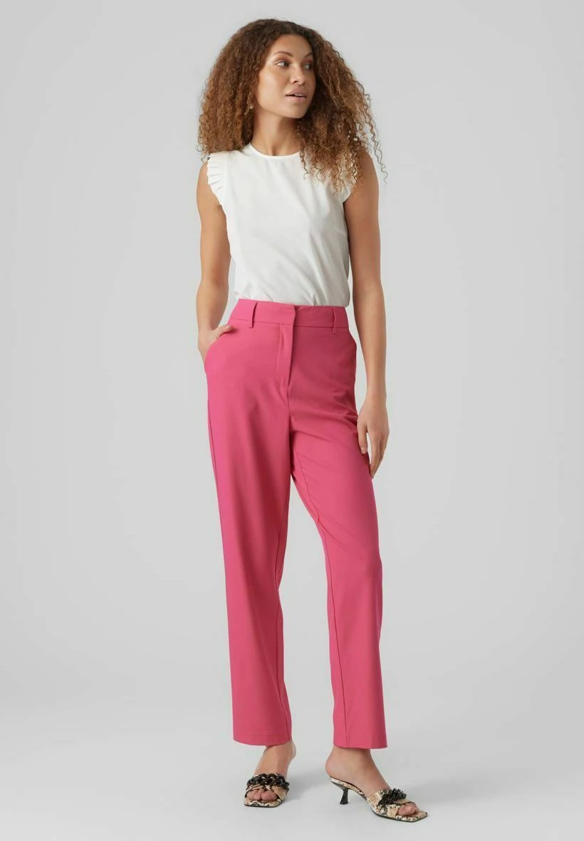 Vero Moda Vmzelda Hw Straight Noos - Broek - Pink Yarrow 2 Vero Moda Vmzelda Hw Straight Noos - Broek - Pink Yarrow - Afbeelding 2