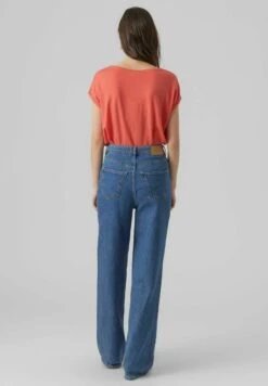 Vero Moda Vmava Plain Ss Gajrs Noos - T-Shirt Basic - Sun Kissed Coral -Vero Moda 0c080274982946f38a60027e5a28a473