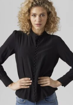 Vero Moda Japanischer - Overhemdblouse - Black -Vero Moda 194961bb7a704a2d80432b8da12602c9