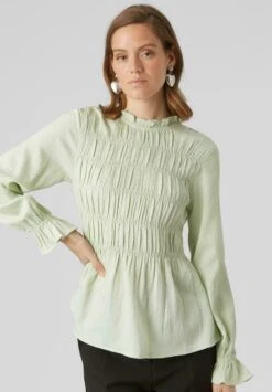 Vero Moda Mekka L S Smock Midi Wvn Exp - Blouse - Seacrest -Vero Moda 1a39a807c7f2465d8ef71dcc3ba58a18