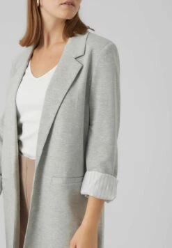 Vero Moda Langer - Halflange Jas - Light Grey Melange -Vero Moda 1bccc48c46834fa58464ce939bb3aa49