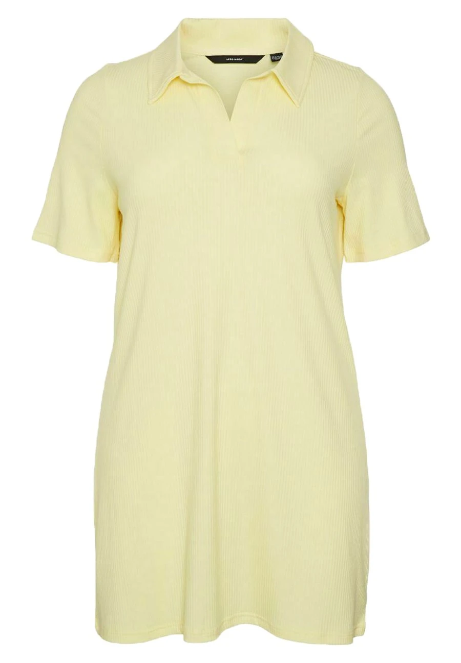 Vero Moda Curve Jurk - Lemon Meringue 1 Vero Moda Curve Jurk - Lemon Meringue