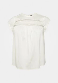 Vero Moda Curve Vmdebbie Pleat - T-Shirt Print - Snow White
