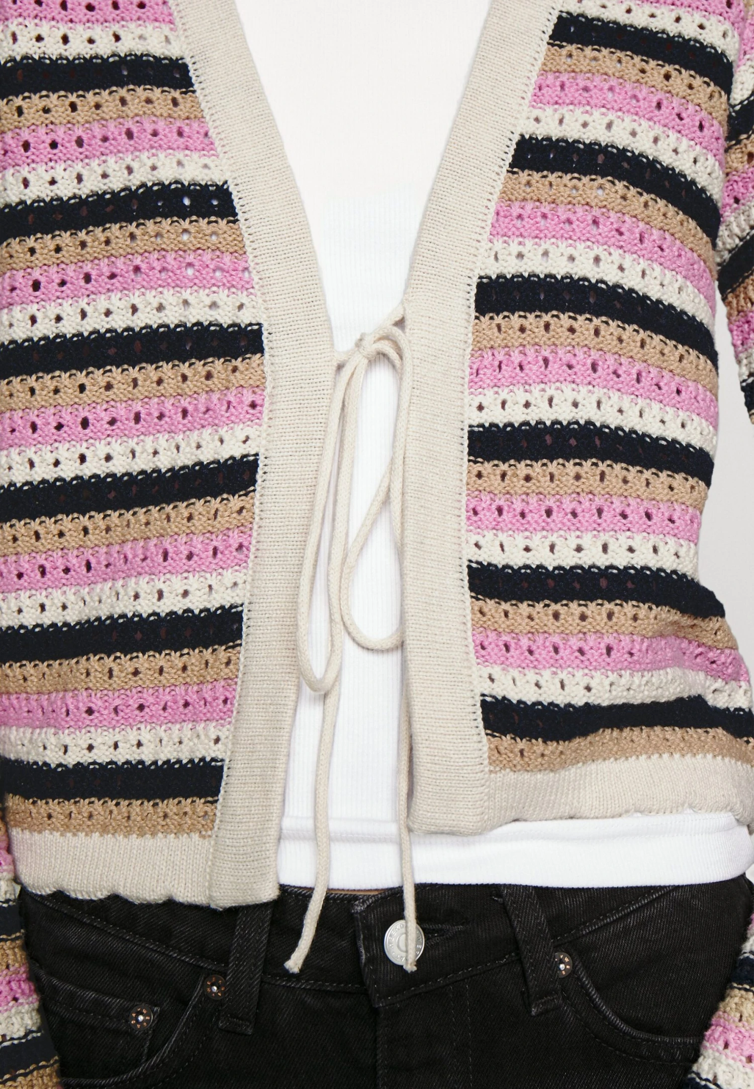 Vero Moda Cardigan - Vest - Birch/Bonbon/Navy Blazer/Irish Cream 5 Vero Moda Cardigan - Vest - Birch/Bonbon/Navy Blazer/Irish Cream - Afbeelding 5