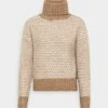Vmcaitlin Roll Neck - Trui - Tigers Eye/Snow White