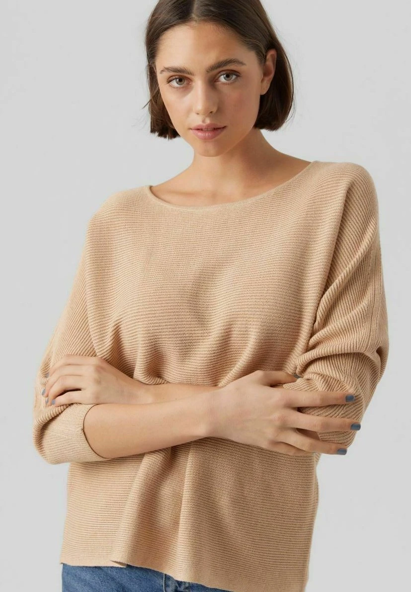 Vero Moda Nora 3/4 Boatneck Noos - Trui - Irish Cream 4 Vero Moda Nora 3/4 Boatneck Noos - Trui - Irish Cream - Afbeelding 4
