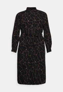 Vero Moda Curve Vmanna Calf Shirt Dress Cur - Blousejurk - Black -Vero Moda 215a7343b2c149258c18ae5030aca26d