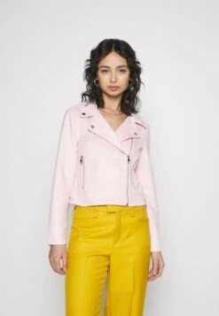 Vero Moda Petite Vmjose Short Jacket - Imitatieleren Jas - Parfait Pink -Vero Moda 2445a58dc7b24ea2b8f95796aafb361b