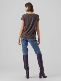 Vero Moda Vmava Plain Ss Gajrs Noos - T-Shirt Basic - Asphalt -Vero Moda 2a575914d71d498c84b1a05178b09ba0