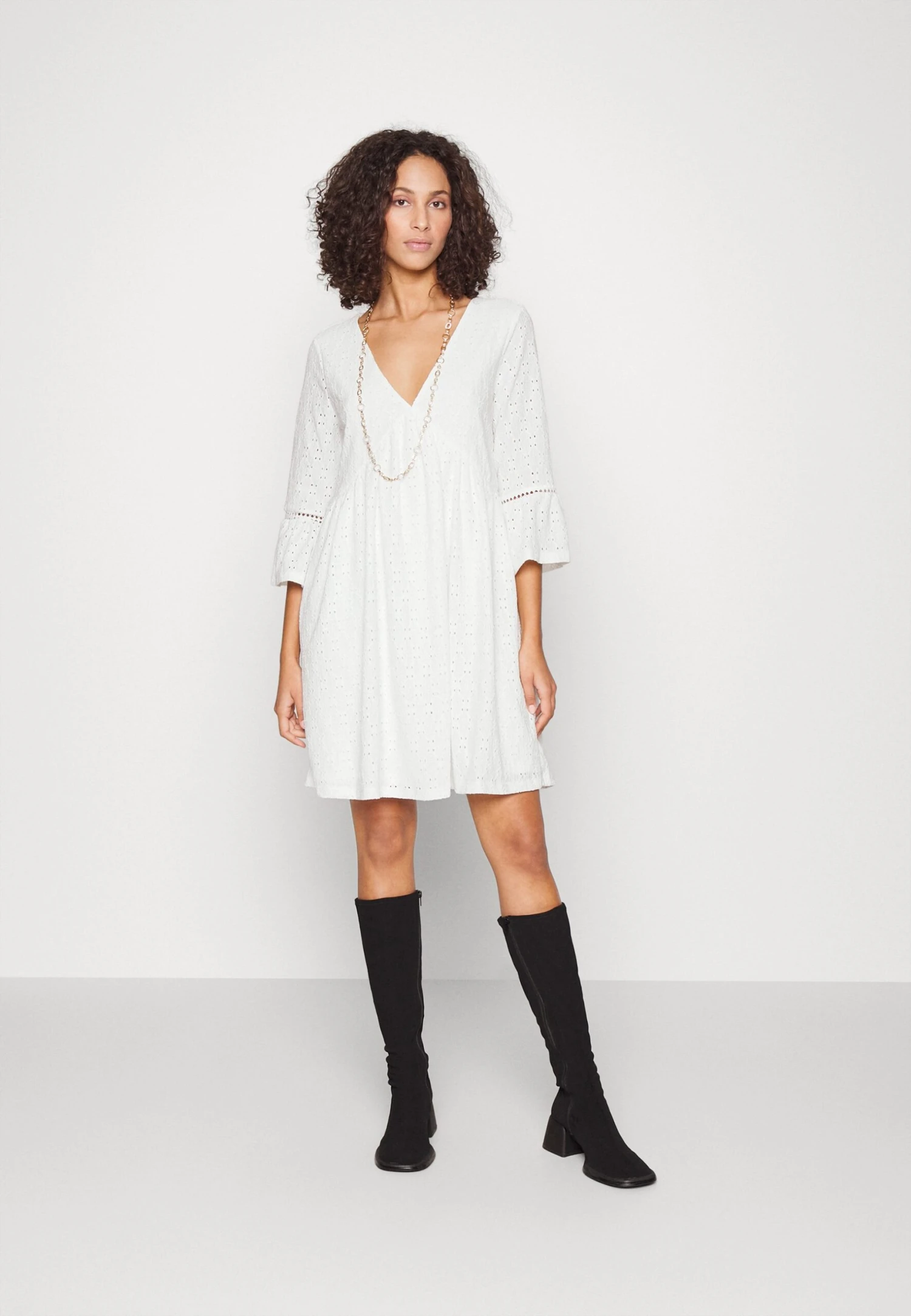 Vero Moda Tall Vmmarcy Short Dress- Jurk - Snow White 2 Vero Moda Tall Vmmarcy Short Dress- Jurk - Snow White - Afbeelding 2