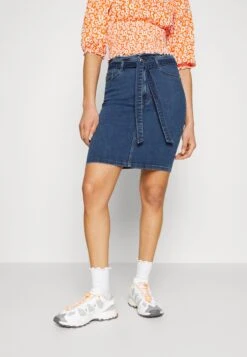 Vero Moda Tall Vmcamilla Short Paperbag- A-Lijn Rok - Medium Blue Denim