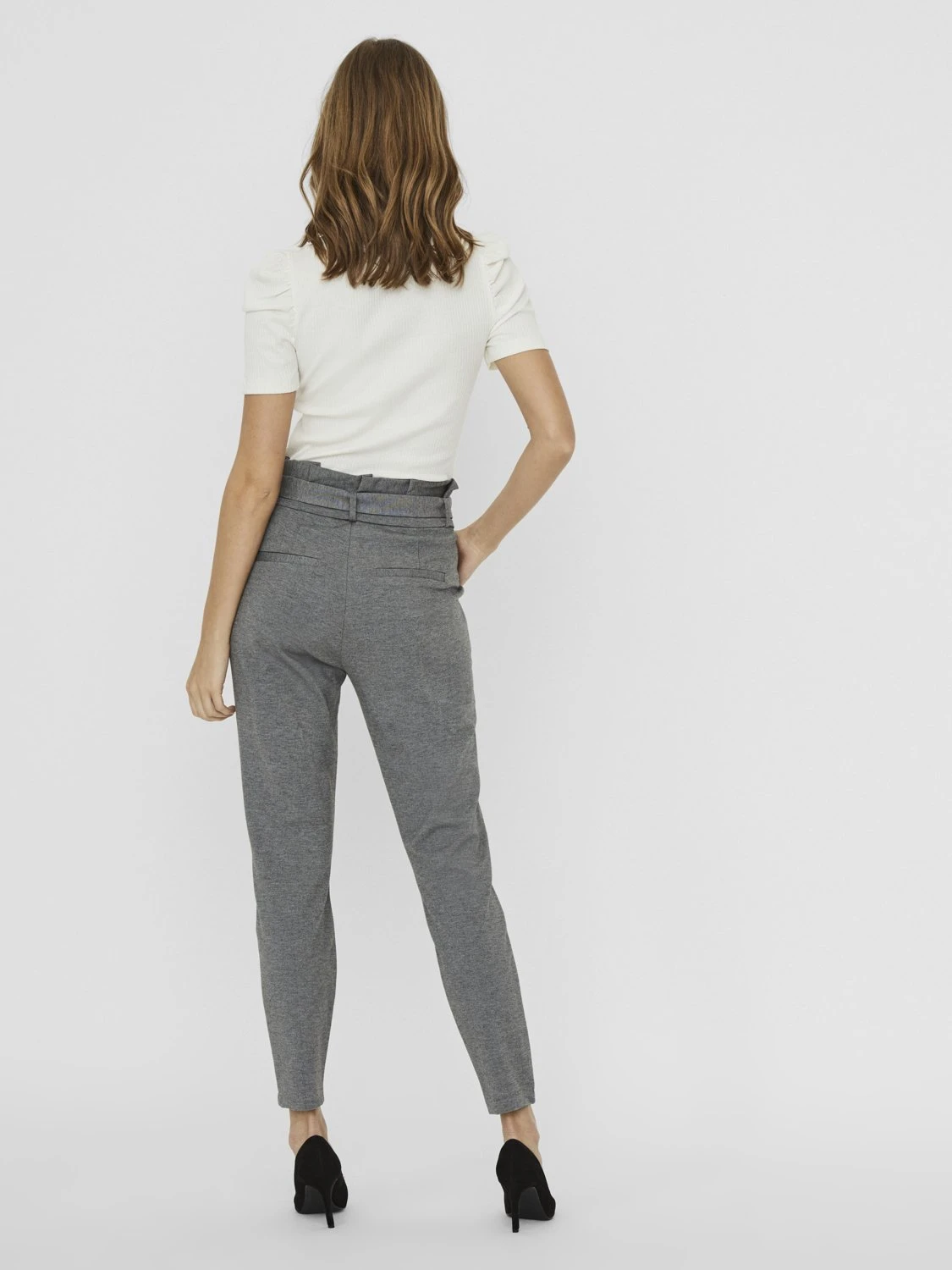 Vero Moda HrPaperbag Ga Noos - Broek - Medium Grey 4 Vero Moda HrPaperbag Ga Noos - Broek - Medium Grey - Afbeelding 4