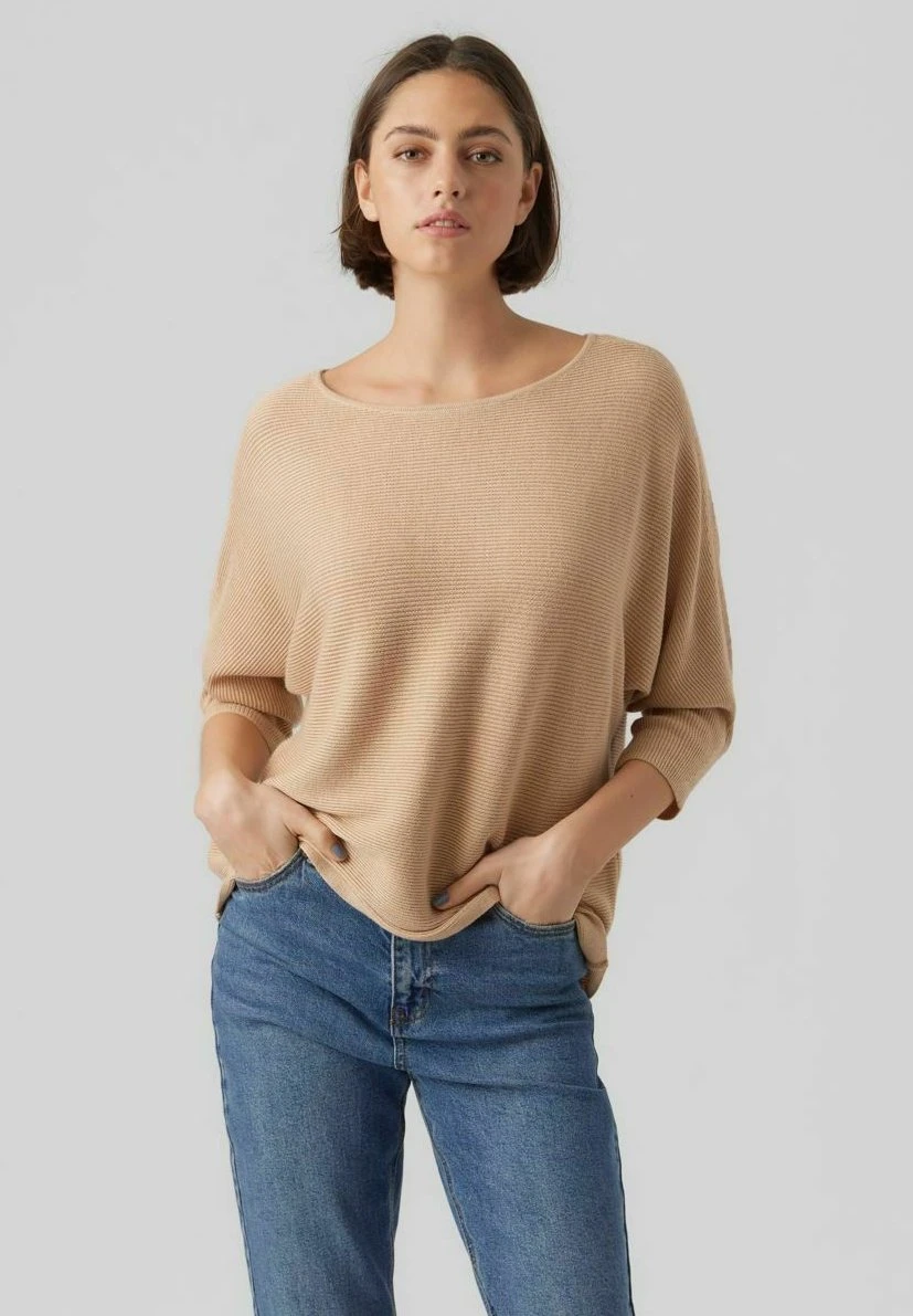 Vero Moda Nora 3/4 Boatneck Noos - Trui - Irish Cream 1 Vero Moda Nora 3/4 Boatneck Noos - Trui - Irish Cream