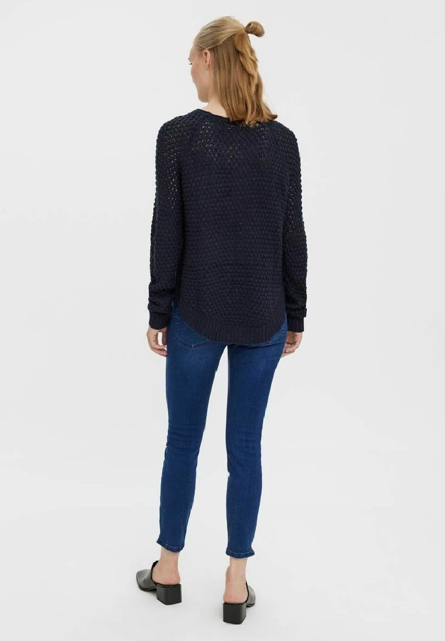 Vero Moda Vmesme Surf Ls O-Neck- Trui - Navy Blazer 3 Vero Moda Vmesme Surf Ls O-Neck- Trui - Navy Blazer - Afbeelding 3