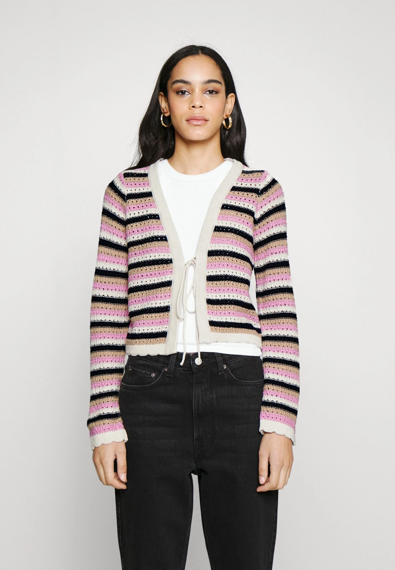 Vero Moda Cardigan - Vest - Birch/Bonbon/Navy Blazer/Irish Cream 1 Vero Moda Cardigan - Vest - Birch/Bonbon/Navy Blazer/Irish Cream