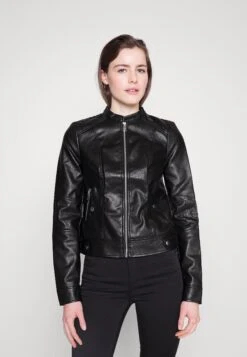 Vero Moda Tall Vmlove Lavine Short Coated Jacket - Imitatieleren Jas - Black