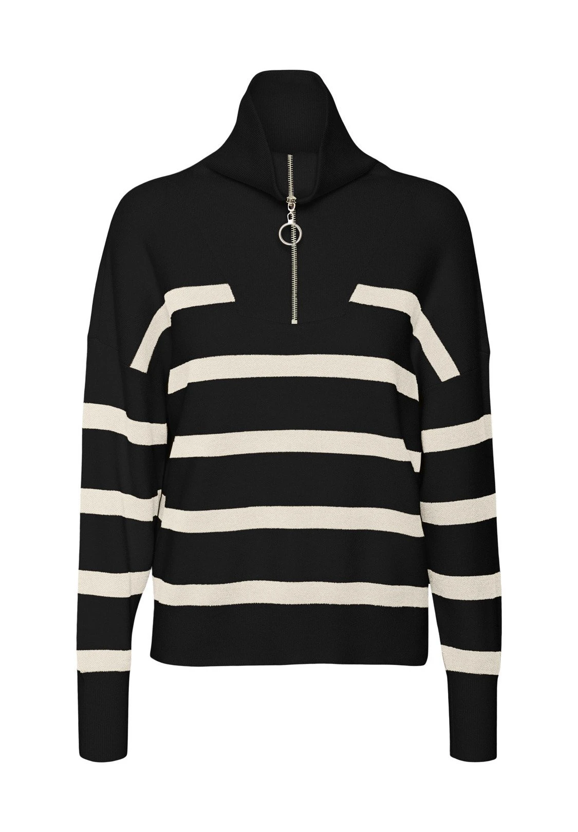 Vero Moda Saba Stripe Ls Highneck Ga Noos - Trui - Black Birchstripes 5 Vero Moda Saba Stripe Ls Highneck Ga Noos - Trui - Black Birchstripes - Afbeelding 5