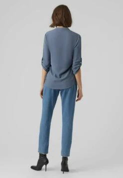 Vero Moda Mit 3/4 Ärmeln V-Ausschnitt - Blouse - China Blue -Vero Moda 39ef79a69fb348f88b48b6d77fc1515c