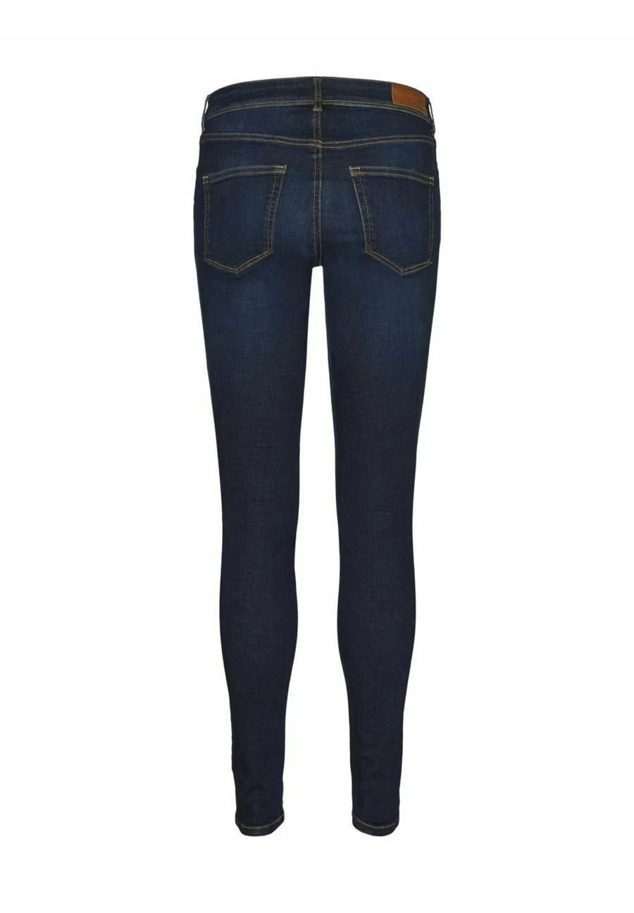 Vero Moda Mid Rise - Jeans Skinny Fit - Dark Blue Denim 2 Vero Moda Mid Rise - Jeans Skinny Fit - Dark Blue Denim - Afbeelding 2