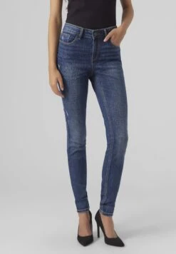 Vero Moda Vmlydia - Jeans Skinny Fit - Dark Blue Denim