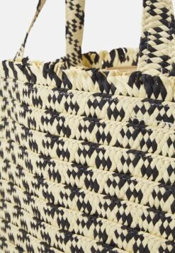 Vero Moda Straw Bag - Shopper - Irish Cream/Black -Vero Moda 426629a097c2472081516efd0385e8b7
