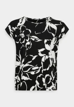 Vero Moda Petite Vmritaava Top - T-Shirt Print - Black/Polliana