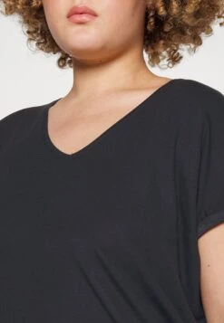 Vero Moda Curve Vmaya Ss V-Neck Vma Noos Curve - T-Shirt Basic - Black -Vero Moda 48a72118254744219be2aec6c26ecdd8