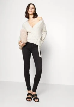 Vero Moda Tall Vmrubellefile Wrap Cardigan - Vest - Birch Melange -Vero Moda 4c0585dea8014ff8b141f6b95e1207f6