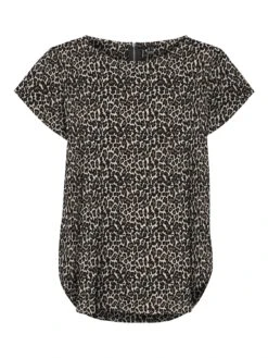 Vero Moda Vmsaki Zip - T-Shirt Print - Oatmeal
