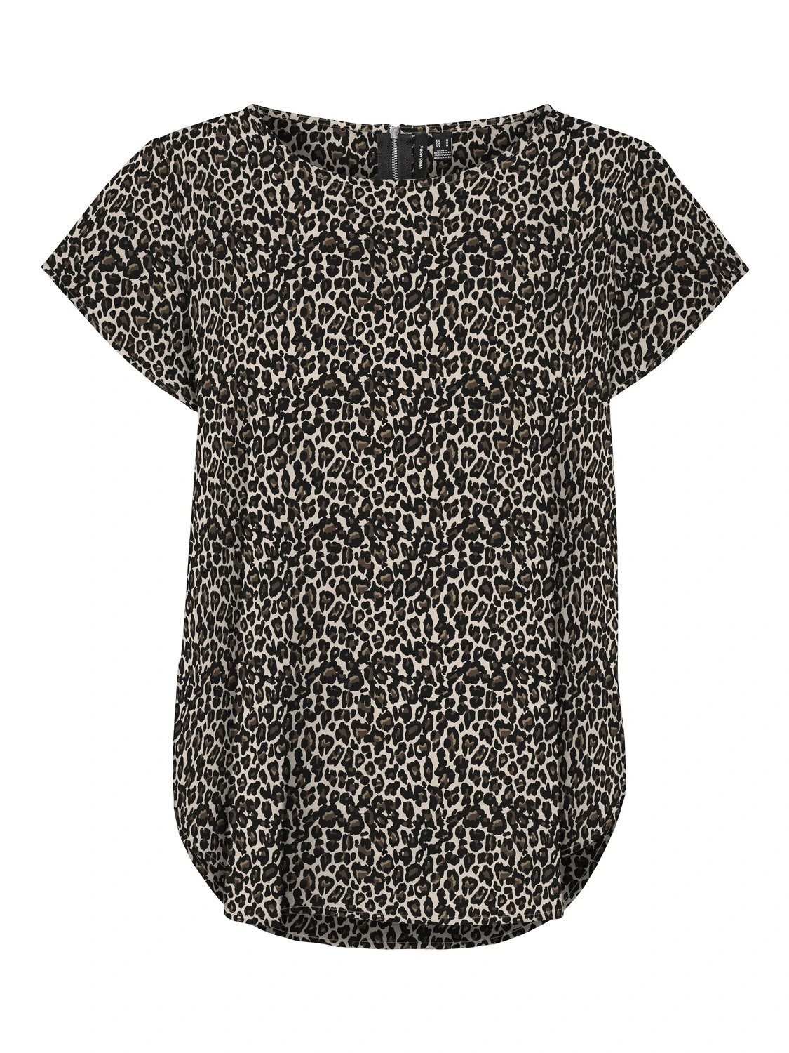 Vero Moda Vmsaki Zip - T-Shirt Print - Oatmeal 1 Vero Moda Vmsaki Zip - T-Shirt Print - Oatmeal