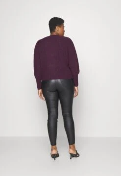 Vero Moda Curve Vmlea V-Neck Cuff Cardigan - Vest - Winetasting -Vero Moda 57e4ae451df84481bf278c95954d0fa8