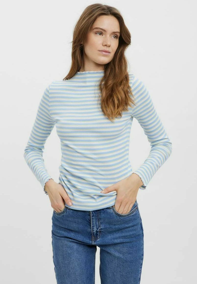 Vero Moda High Neck - Longsleeve - Blue Bell 1 Vero Moda High Neck - Longsleeve - Blue Bell