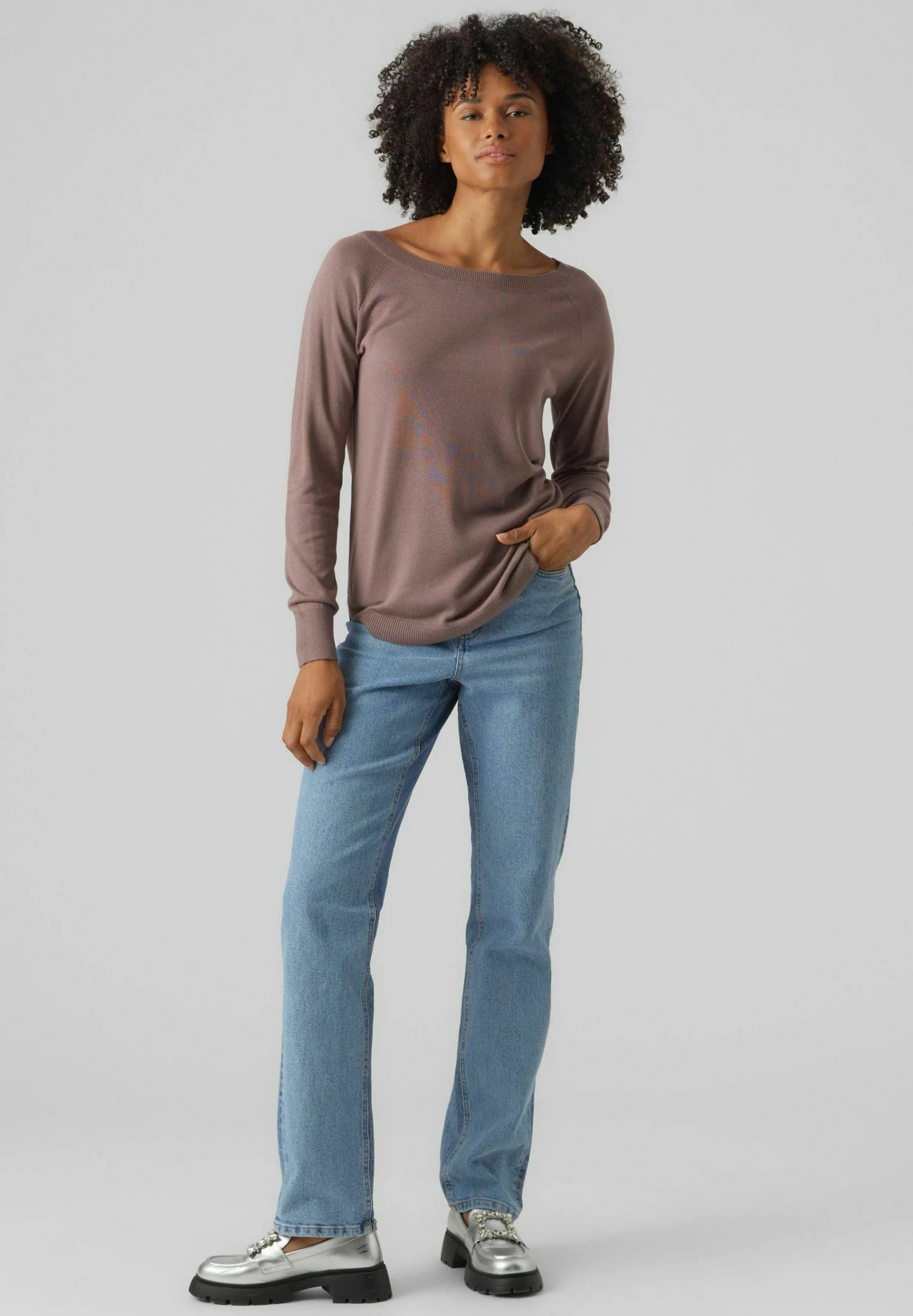 Vero Moda Trui - Brown Lentil 2 Vero Moda Trui - Brown Lentil - Afbeelding 2