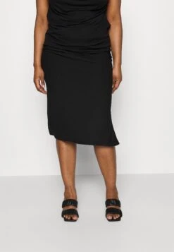 Vero Moda Curve Vmjona Skirt - Kokerrok - Black Solid