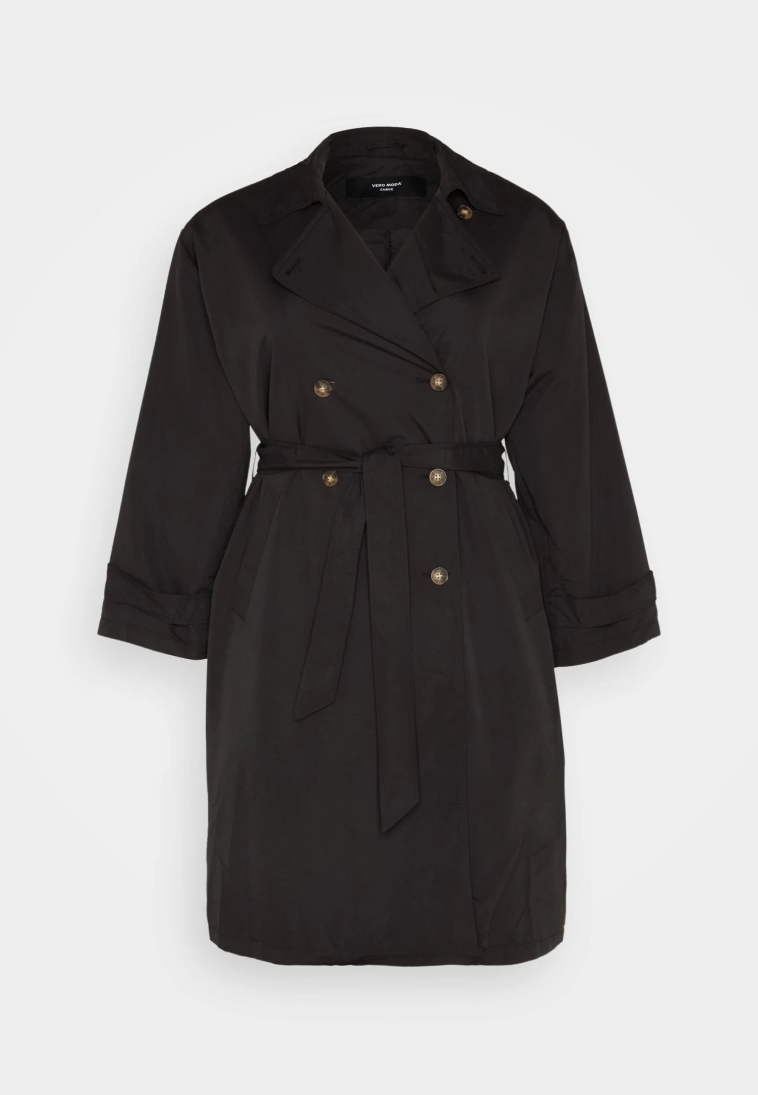 Vero Moda Curve Vmpernillemie Long - Trenchcoat - Black 5 Vero Moda Curve Vmpernillemie Long - Trenchcoat - Black - Afbeelding 5