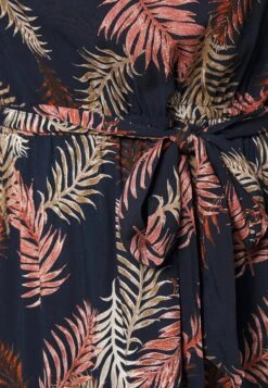 Vero Moda Curve Vmeasy Slit Maxi Dress- Maxi-Jurk - Navy Blazer/New Tropical -Vero Moda 5ff8183e06864fe48be5b285ab3ece39