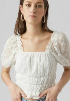 Vero Moda Blouse - Snow White -Vero Moda 611055b955444f049f8cd40453d284fb