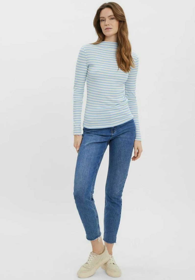 Vero Moda High Neck - Longsleeve - Blue Bell 2 Vero Moda High Neck - Longsleeve - Blue Bell - Afbeelding 2