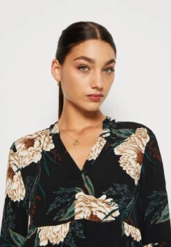 Vero Moda Vmeasy Short Dress- Jurk - Black/Camille -Vero Moda 6bbe0b285cc944f19f6944ecbe466f5a