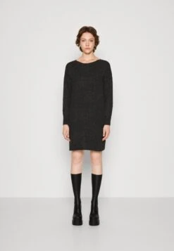 Vero Moda Vmdoffy Boatneck Dress - Gebreide Jurk - Black/Melange