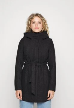 Vero Moda VmclasslivaJacket- Halflange Jas - Dark Grey Melange