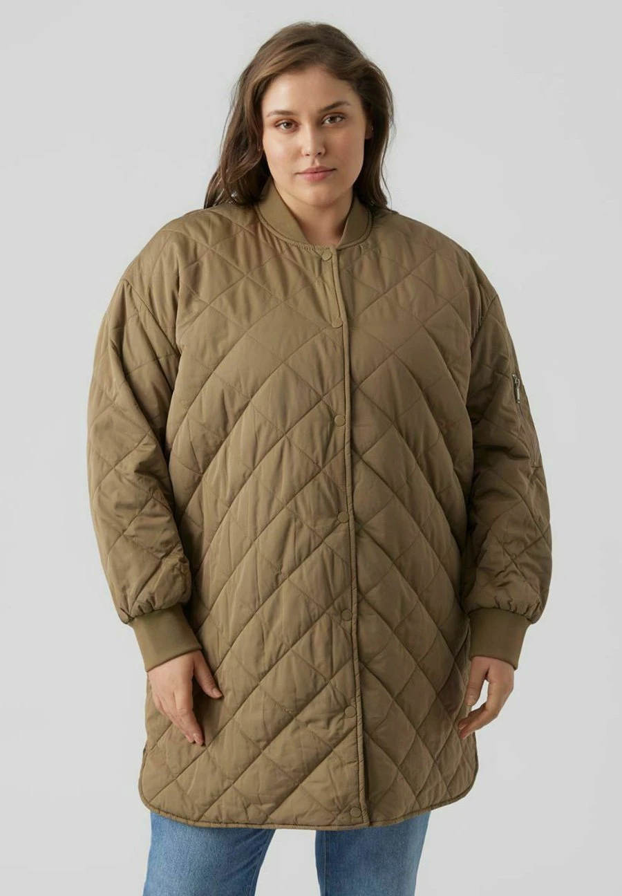 Vero Moda Curve Overjas - Winterjas - Capers 1 Vero Moda Curve Overjas - Winterjas - Capers
