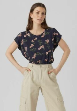 Vero Moda Bedrucktes - T-Shirt Print - Navy Blazer