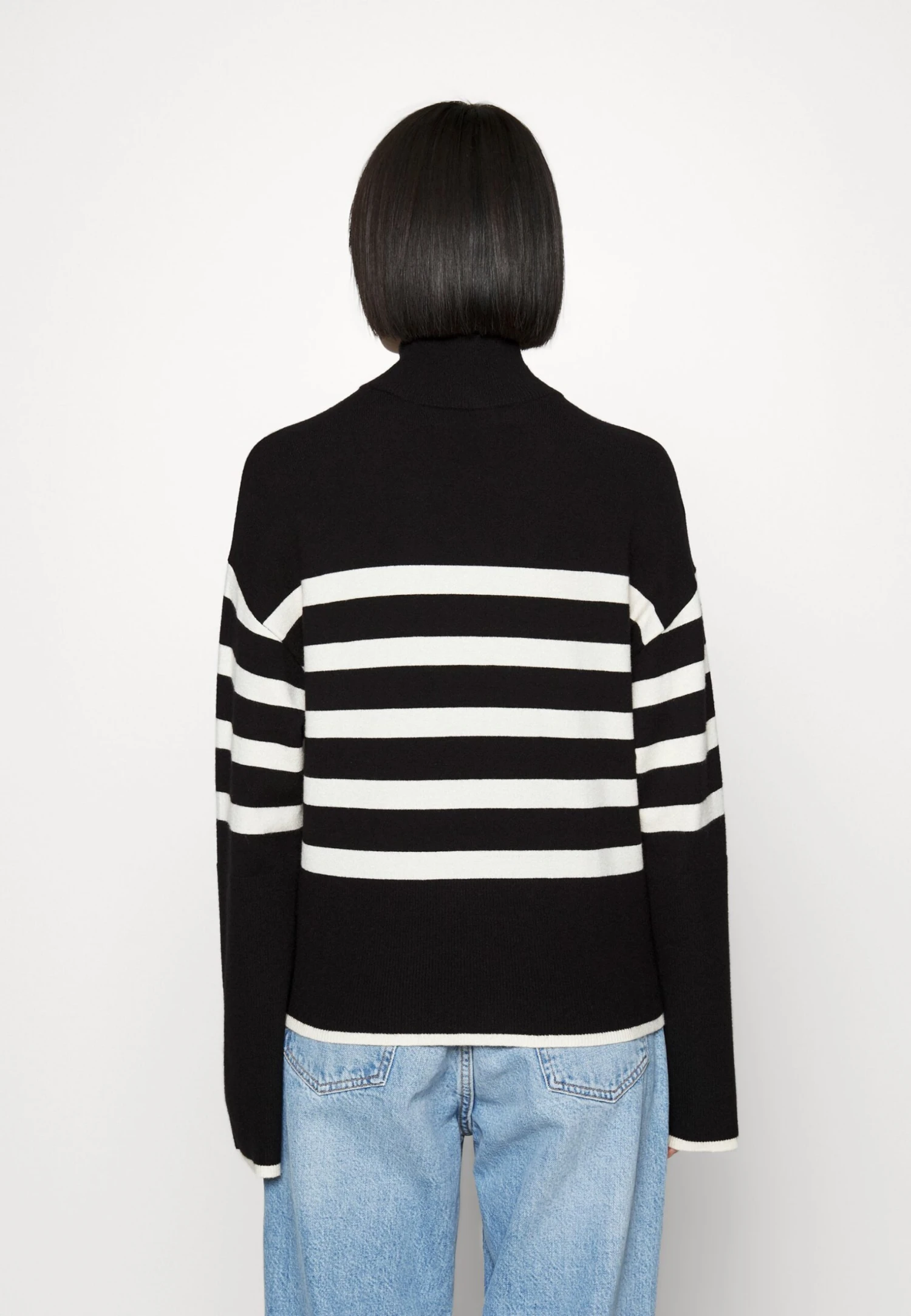 Vero Moda Petite Vmhappiness - Trui - Black/Birch 3 Vero Moda Petite Vmhappiness - Trui - Black/Birch - Afbeelding 3