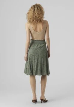 Vero Moda Broderie Anglaise - A-Lijn Rok - Mottled Green -Vero Moda 73c845256a9340f8aca6ca8ce142e935