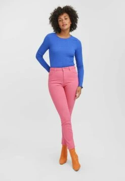 Vero Moda High Waist Wmbrenda - Straight Leg Jeans - Hot Pink